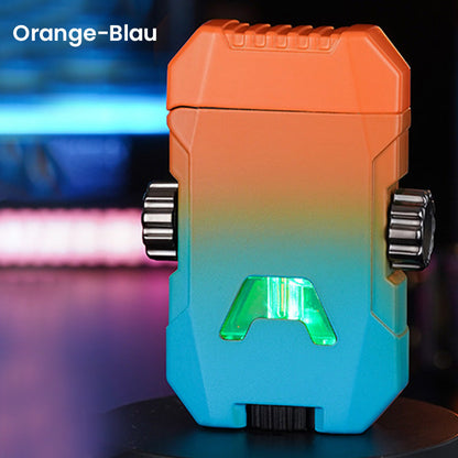 Creative Gift - Cool Decompression Gyro Double Straight Punch Lighter