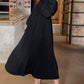 🎉Hot Sale🎉Lantern Sleeve Solid Color Elegant Dress