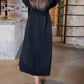 🎉Hot Sale🎉Lantern Sleeve Solid Color Elegant Dress