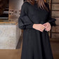 🎉Hot Sale🎉Lantern Sleeve Solid Color Elegant Dress