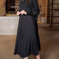 🎉Hot Sale🎉Lantern Sleeve Solid Color Elegant Dress