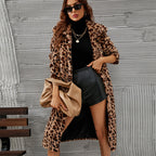 ❄️Winter Specials❄️ Women's Warm Leopard Print Faux Fur Coat ✈️ free shipping