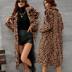 ❄️Winter Specials❄️ Women's Warm Leopard Print Faux Fur Coat ✈️ free shipping