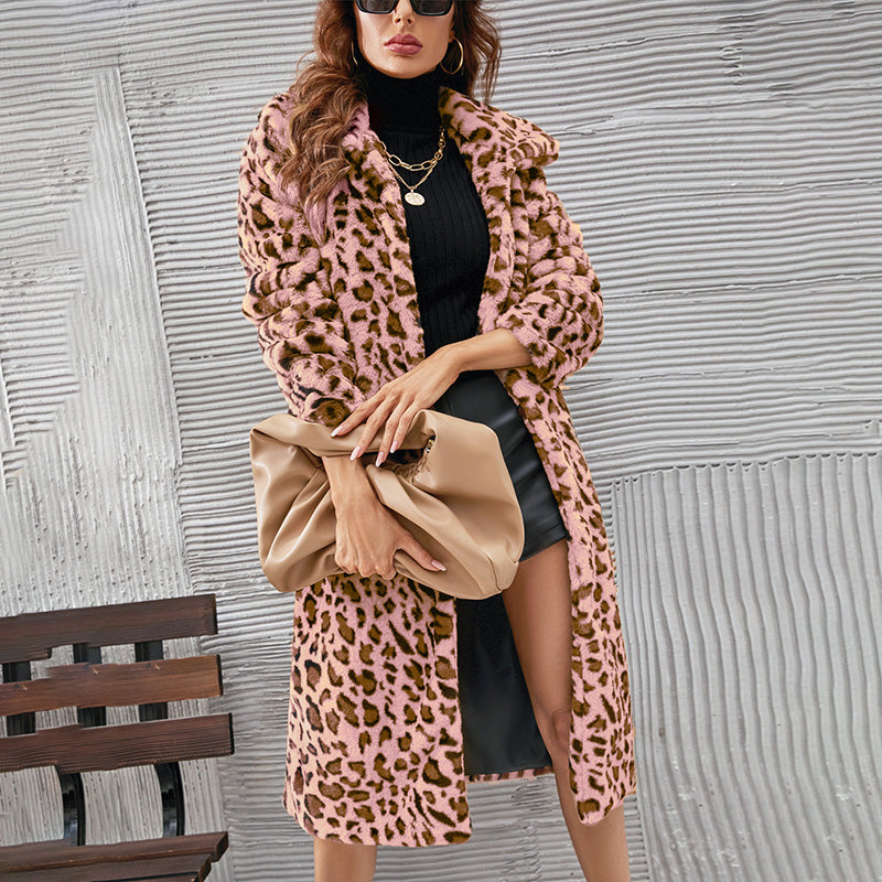 ❄️Winter Specials❄️ Women's Warm Leopard Print Faux Fur Coat ✈️ free shipping