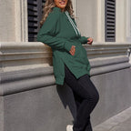 Women’s Casual Loose Split Hoodie with Front Pocket