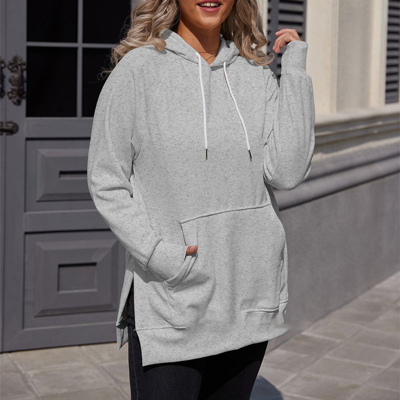 Women’s Casual Loose Split Hoodie with Front Pocket