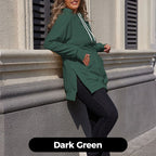 Women’s Casual Loose Split Hoodie with Front Pocket