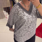 Women's Stylish V - Neck Blouse