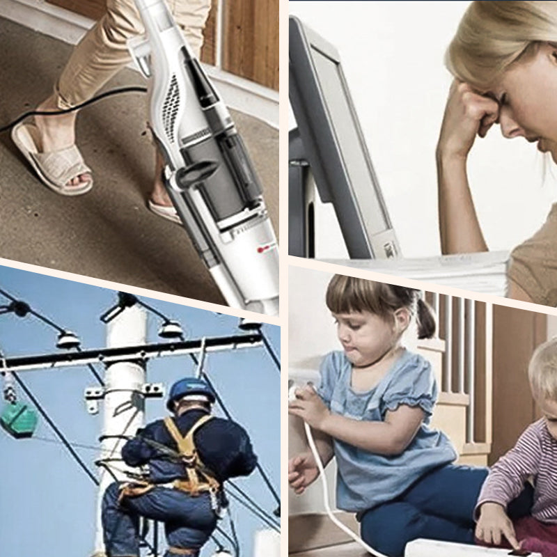 2500W Child-Safe Power Strip Without Cord