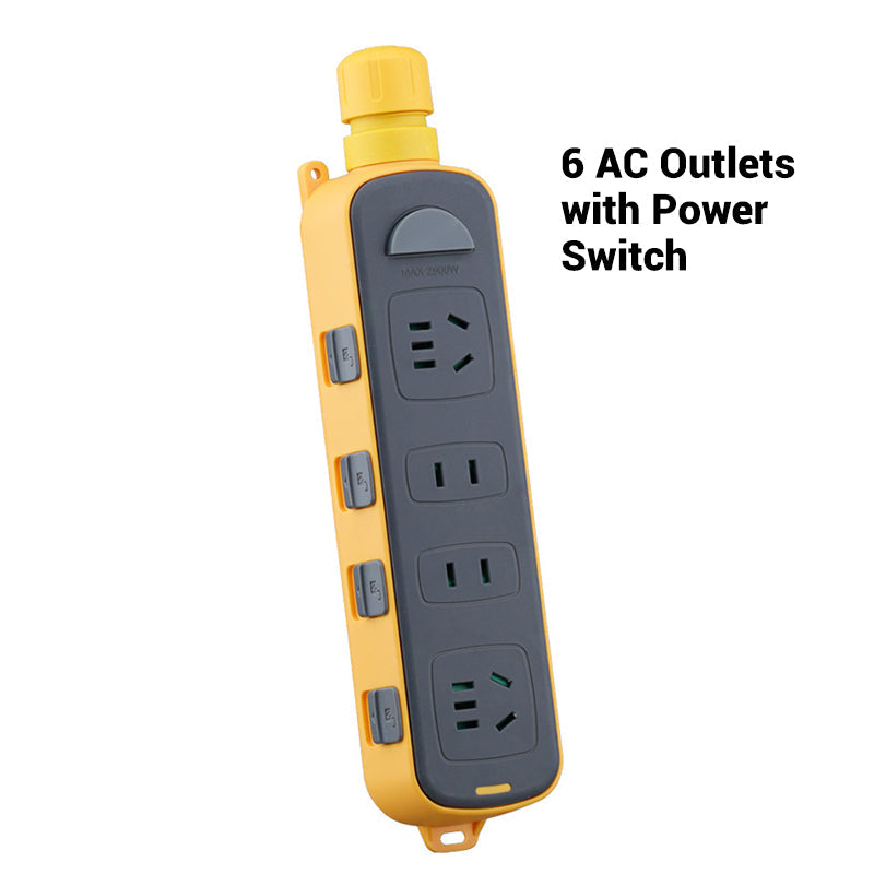 2500W Child-Safe Power Strip Without Cord