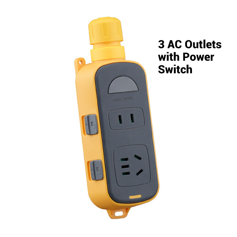 2500W Child-Safe Power Strip Without Cord