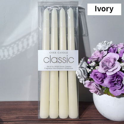 4pcs Dripless Smokeless Dinner Candles