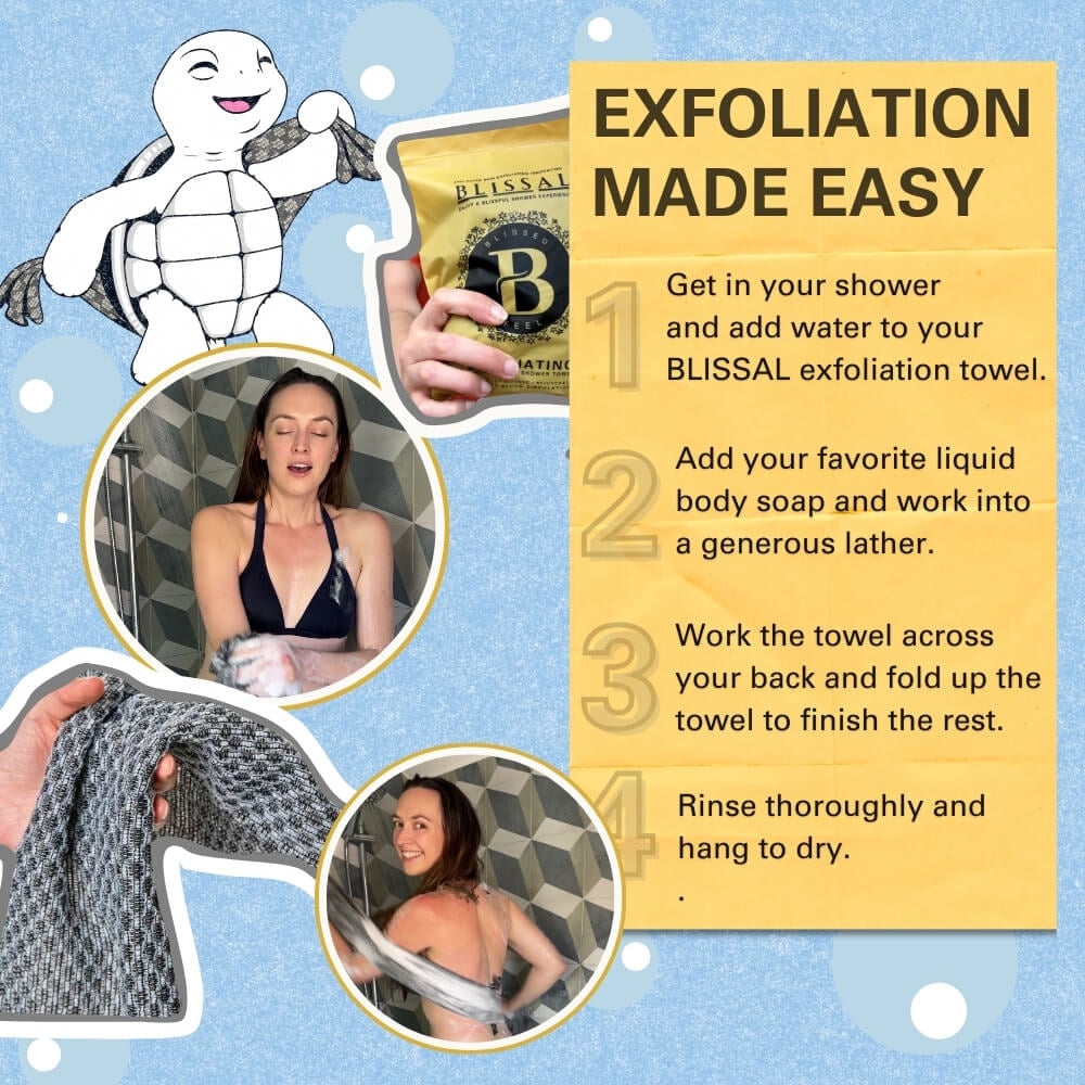 💗LAST DAY - BUY 1 GET 2 FREE💗Exfoliating Antibacterial Shower Towel🚿