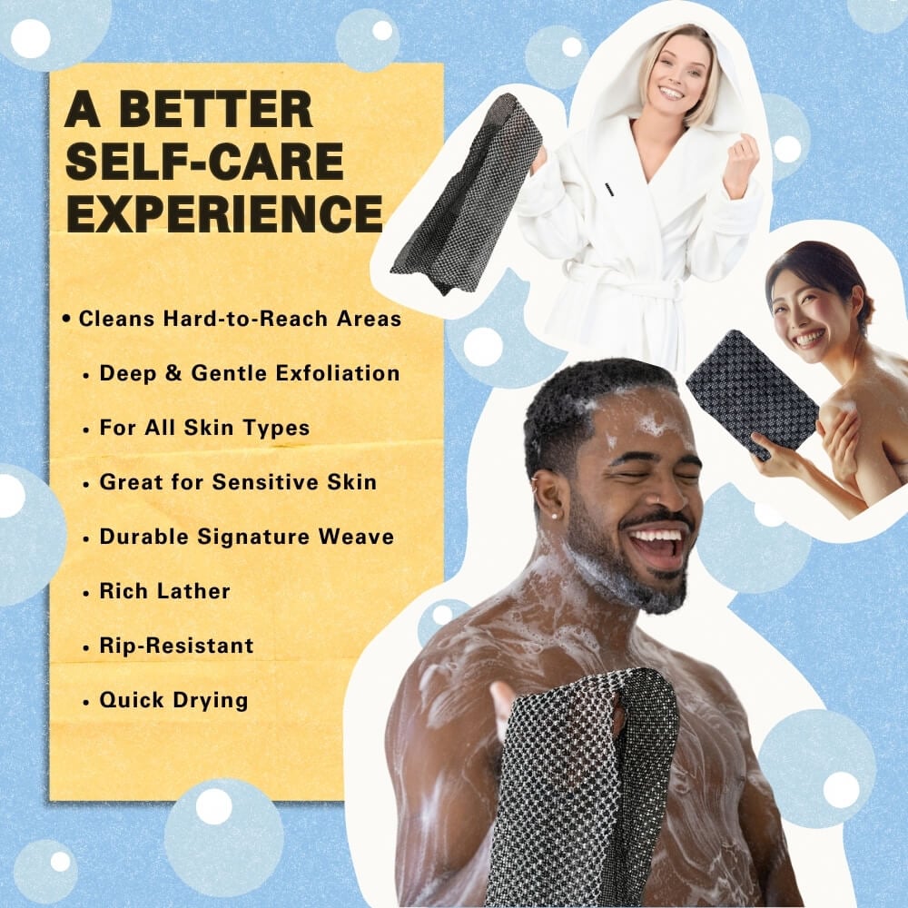 💗LAST DAY - BUY 1 GET 2 FREE💗Exfoliating Antibacterial Shower Towel🚿