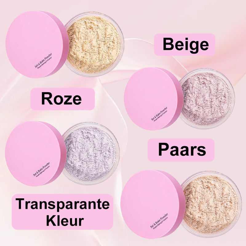 Loose Cosmetic Setting Powder with Extra Fluffy Puff
