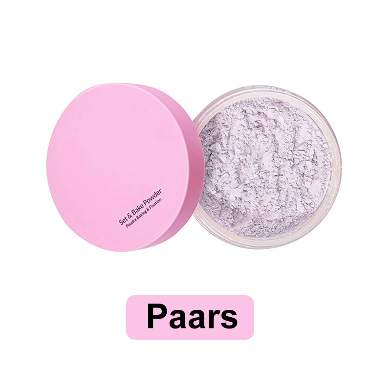 Loose Cosmetic Setting Powder with Extra Fluffy Puff