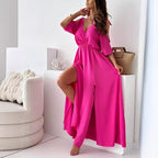 💖Limited Sale 49% OFF💖Women’s Elegant Sexy V Neck Side Slit Dress🤩🌷