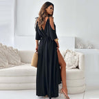 💖Limited Sale 49% OFF💖Women’s Elegant Sexy V Neck Side Slit Dress🤩🌷