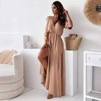 💖Limited Sale 49% OFF💖Women’s Elegant Sexy V Neck Side Slit Dress🤩🌷