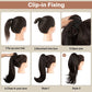 💜 LAST DAY PROMOTION - 50%OFF💜18 Inch Curly Wavy Frizzy Hair Extension with Ponytail✈️ free shipping