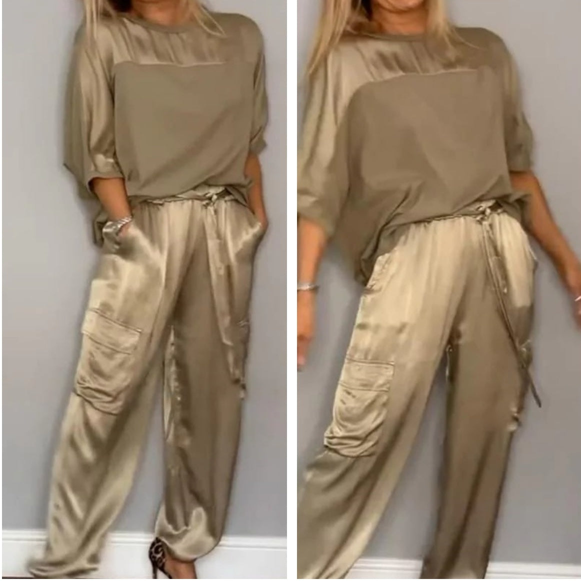 🔥Hot Sale - 50% off🔥Women's Round-Neck Top & Pants 2-Piece Set