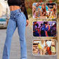 Stretch flare jeans with a high waist💖BUY 2 GET FREE SHIPPING