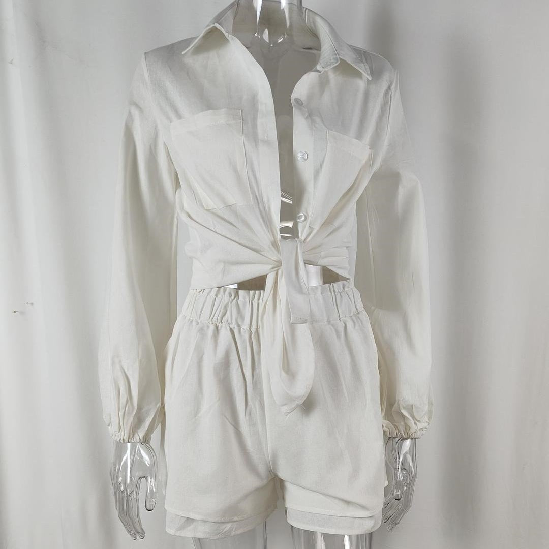 🩷Limited Sale 50% OFF🩷2-Piece Set-Women's Summer Shirt and Shorts