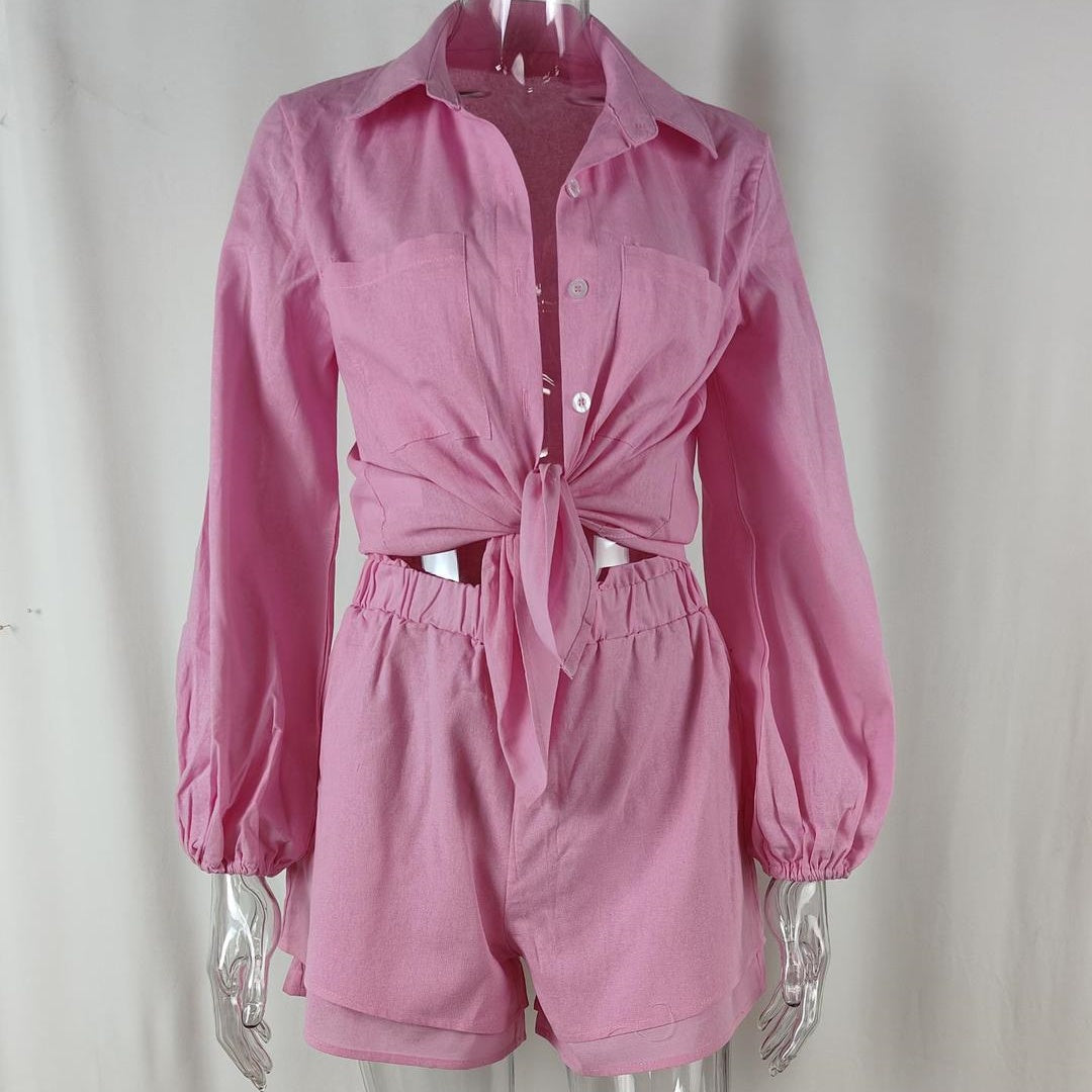 🩷Limited Sale 50% OFF🩷2-Piece Set-Women's Summer Shirt and Shorts