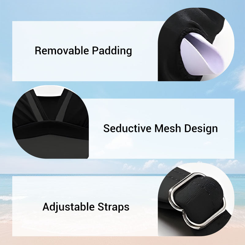 💥Last Day Special Sale 50% OFF🩱Sexy Mesh Tummy Control Swimsuit