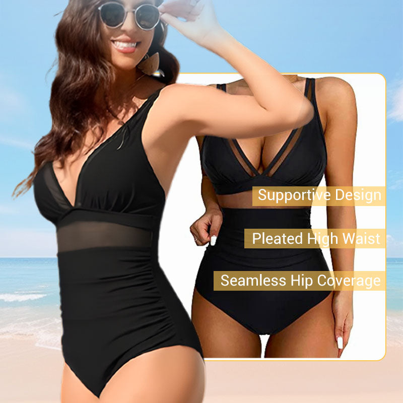 💥Last Day Special Sale 50% OFF🩱Sexy Mesh Tummy Control Swimsuit