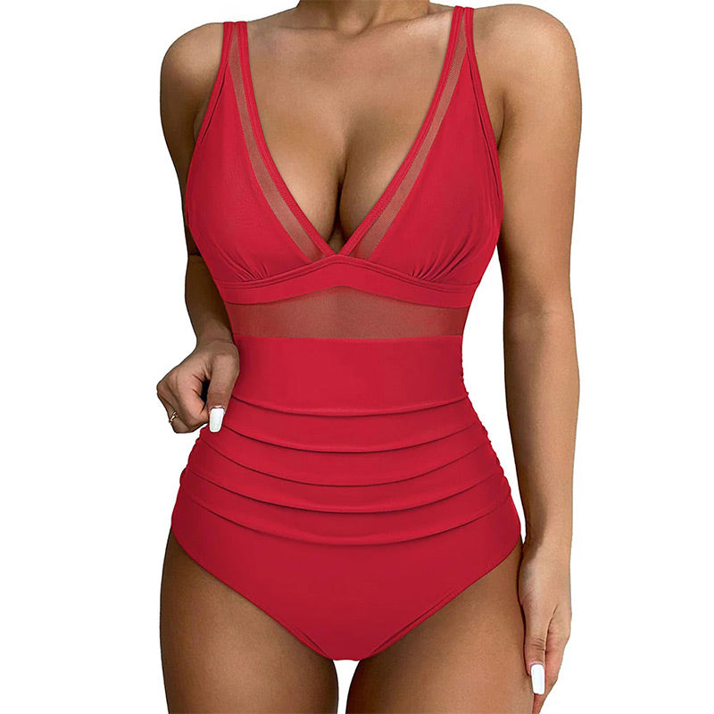 💥Last Day Special Sale 50% OFF🩱Sexy Mesh Tummy Control Swimsuit