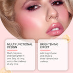 💗LAST DAY - BUY 1 GET 1 FREE💗Multi-functional 3-in-1 Liquid Highlighter Blush Lip Gloss