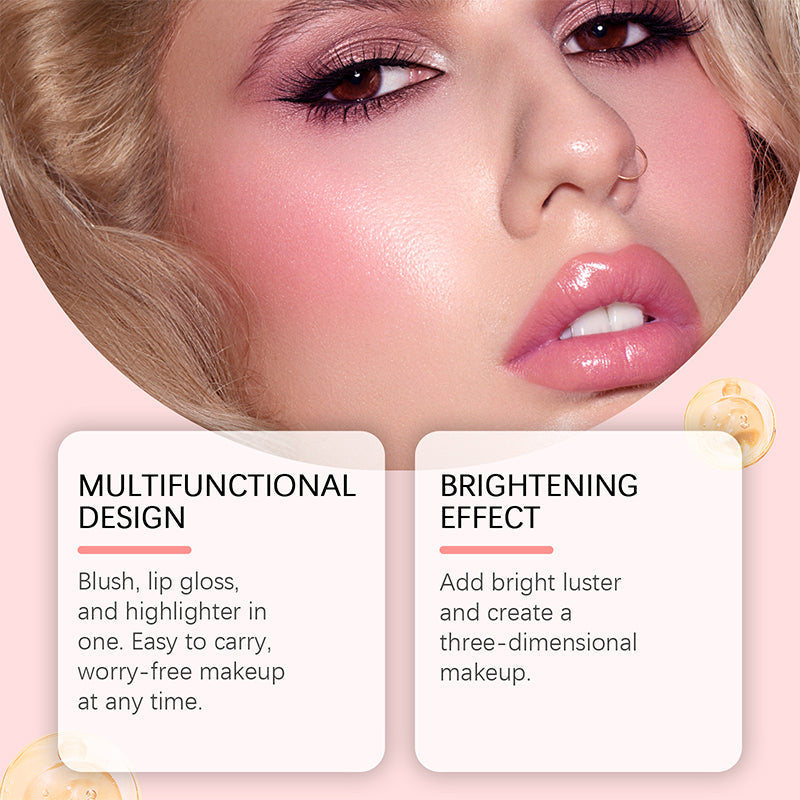 💗LAST DAY - BUY 1 GET 1 FREE💗Multi-functional 3-in-1 Liquid Highlighter Blush Lip Gloss