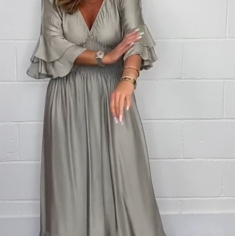 💕 TOP DEAL 💕Women's Flowy Ruffle High Waist Dress