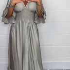 💕 TOP DEAL 💕Women's Flowy Ruffle High Waist Dress