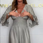 💕 TOP DEAL 💕Women's Flowy Ruffle High Waist Dress