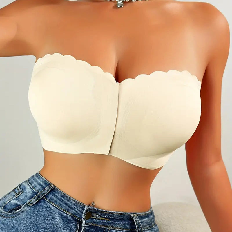 💗LAST DAY - BUY 1 GET 1 FREE💗Seamless Front Closure Strapless Bandeau Bra – Comfort & Support All Day! 💖