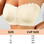 💗LAST DAY - BUY 1 GET 1 FREE💗Seamless Front Closure Strapless Bandeau Bra – Comfort & Support All Day! 💖