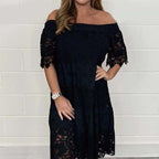 🎉2025 New Products Hot Sale✨Lace Hollow Patchwork Strapless Dress For Women