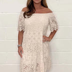 🎉2025 New Products Hot Sale✨Lace Hollow Patchwork Strapless Dress For Women