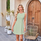 Women's Sleeveless Waist-Cinching Mini Dress