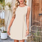 Women's Sleeveless Waist-Cinching Mini Dress