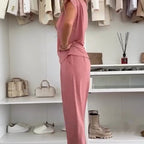Lightweight Sleeveless Top & Wide-Leg Pants Set