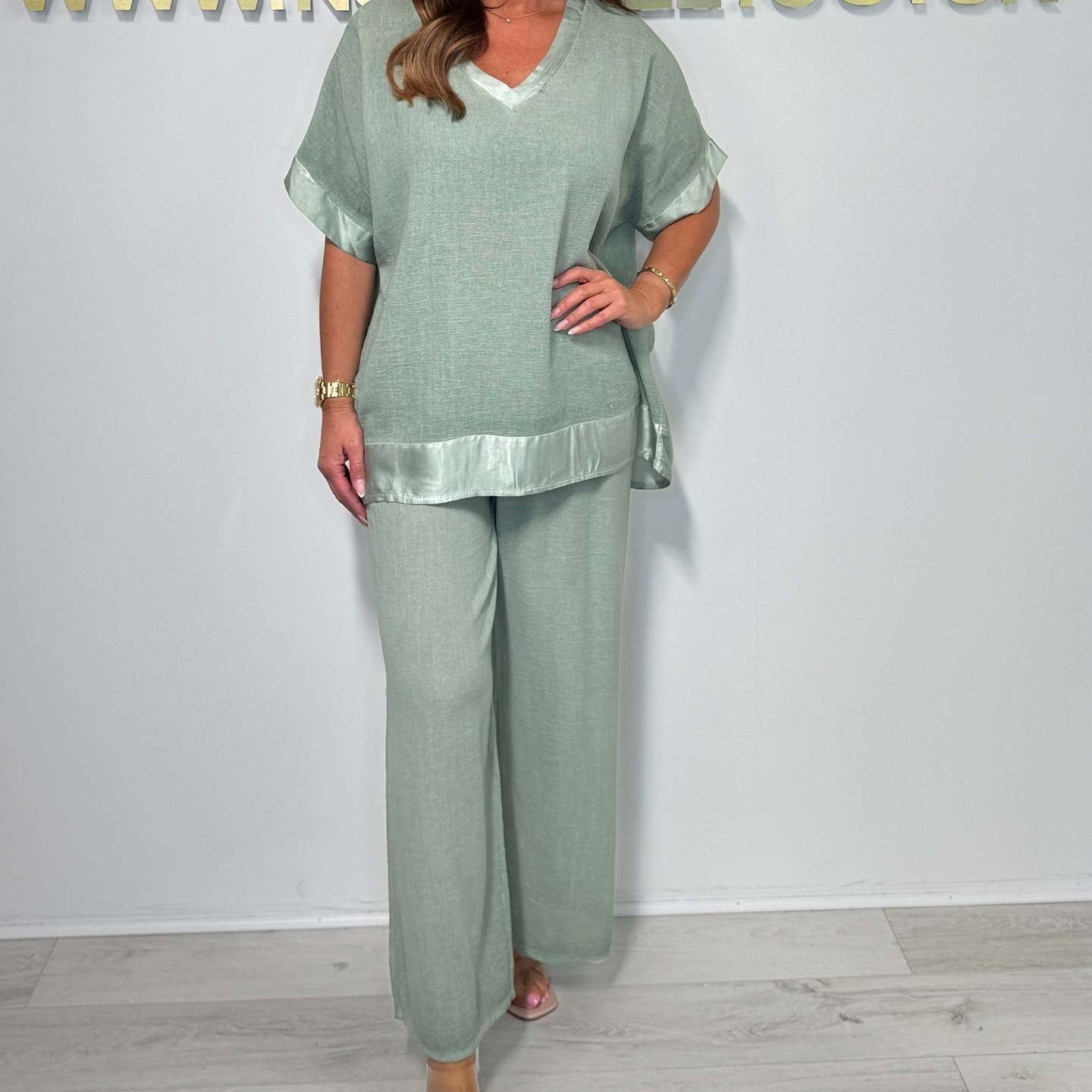 💖LAST DAY SALE 50% OFF💖Casual V-Neck 2-Piece Set