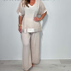 💖LAST DAY SALE 50% OFF💖Casual V-Neck 2-Piece Set