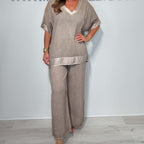 💖LAST DAY SALE 50% OFF💖Casual V-Neck 2-Piece Set