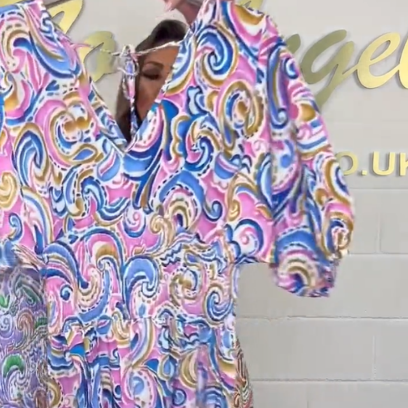 💖LAST DAY SALE 50% OFF💖Women's V-Neck Printed Short-Sleeve Jumpsuits