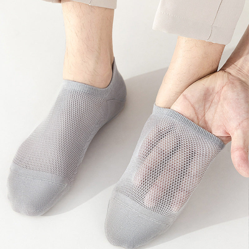 💗LAST DAY -50% OFF💗Men's Solid Color Mesh Breathable Socks