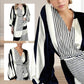 V-Neck Printed Long Sleeve Dress