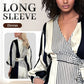 V-Neck Printed Long Sleeve Dress